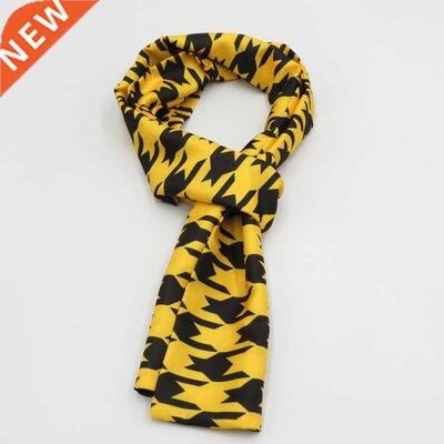 weiliboyin Yellow men's scarf black thousand bird pattern de