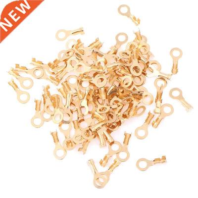 New 100Pcs 4.2mm Gold Plated Brass Round Splice Cold Pressed