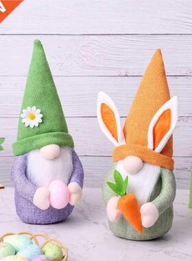 Easter Bunny Gnome Plush Elf Decorations Handmade Faceless