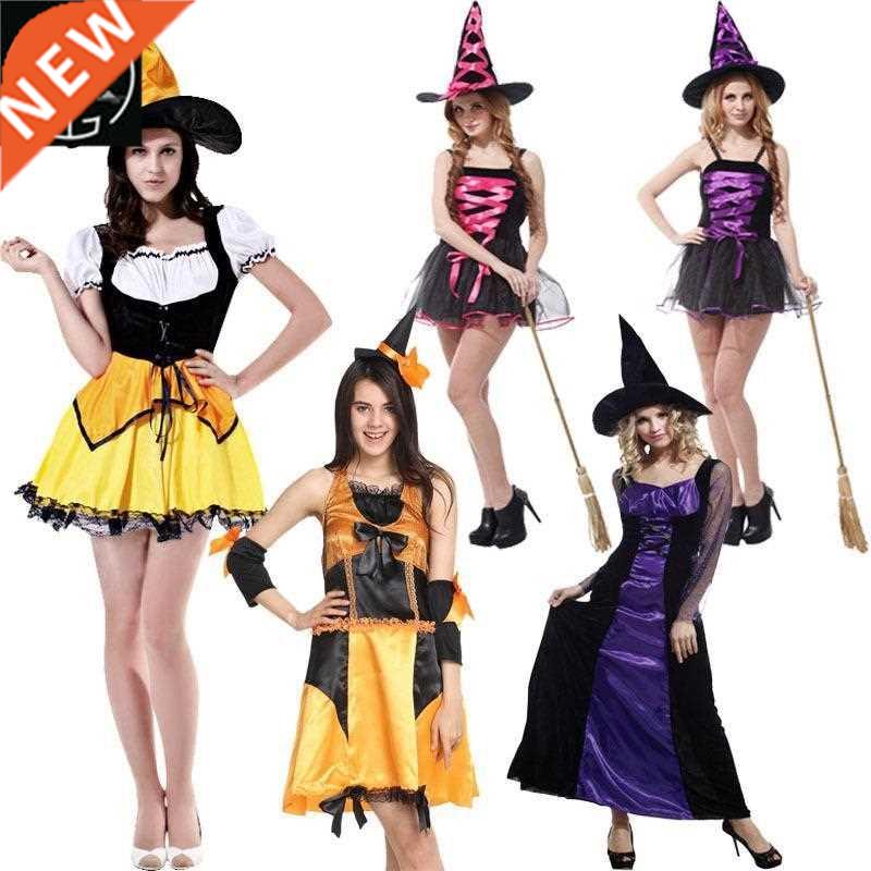 Halloween adult girl masquerade dress costume witch skirt su