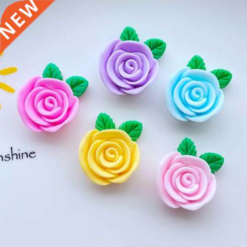 10Pcs New Cute Mixed Mini Rose Series Flat Back Resin Caboch