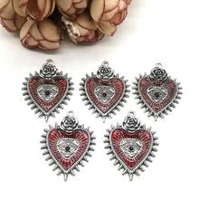 5 Pieces of Mysterious Dark Gothic Jewelry Blood Rose, Dripp