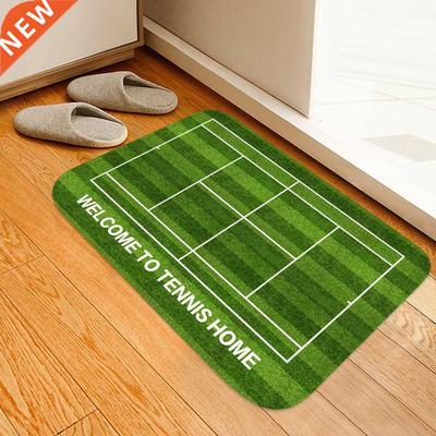 New Tennis Court Printed Flannel Water-absorbing Anti-skid M