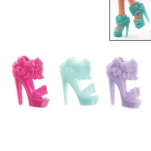 10 Pairs Fashion Colorful Sandals Copy Crystal High Heels