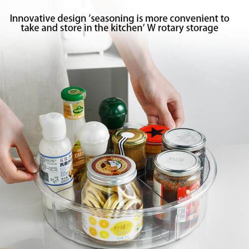 360 Rotating Tray Kitchen Storage Containers For Spice