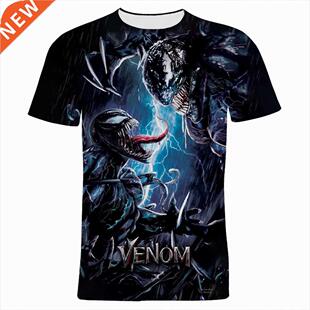 Men T Shirt Fashion 3D Print Summer Short Sleeve Venom Women