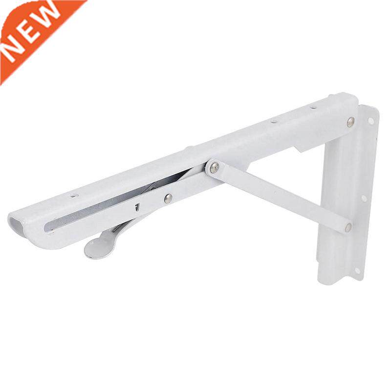 White Paint Holder Bench Table Folding Shelf Bracket 29.5cmx