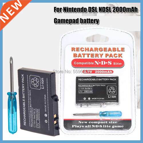 2000mAh 3.7V Rechargeable Lithium-ion Battery For Nintendo D