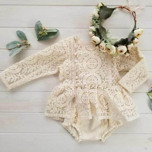 Blotona Cute Newborn Baby Girl Sleeveless/Long Sleeve Lace R