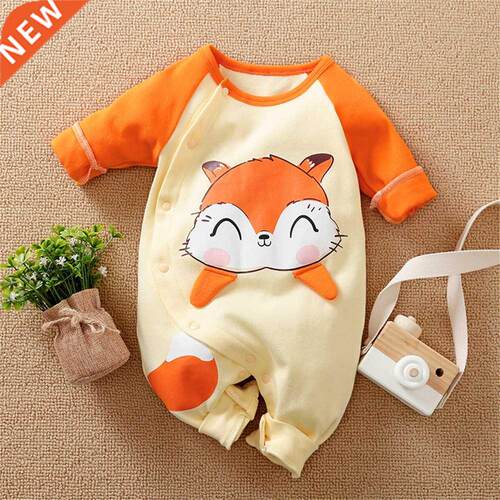 Prowow Fox Cartoon Baby Rompers 0-18M Baby Clothes For Newbo