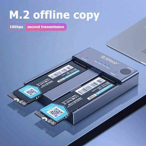 Dual Bay M.2 Ngff Nvme Ssd Docking Station Enclosure Offline