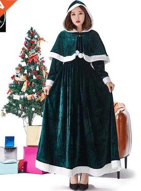 ink Christmas costume stage plush shawl dress Christmas cost