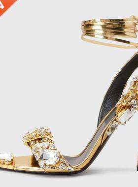 New Crystal Women Wedding Rhinestone High Heels and Low Heel