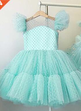 Summer Princess Girl Tutu Dress Party Wedding Birthday Dres