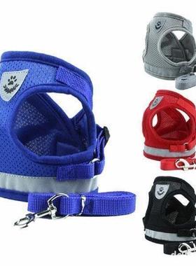 Dog Cat Harness Reflective Vest Pet Chest Strap Mesh