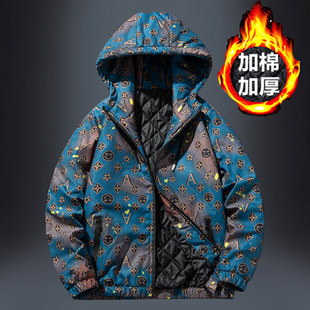 潮流帅气羽绒棉服学生保暖棉袄 加厚外套韩版 秋冬季 棉衣男2025新款