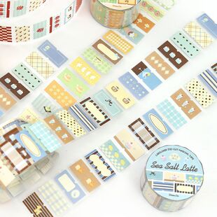 格纹手账装 饰背景独特个性 饰素材学生留言便签 复古ins风文艺简约小清新留下装 古早午茶乐章书写模切标签胶带