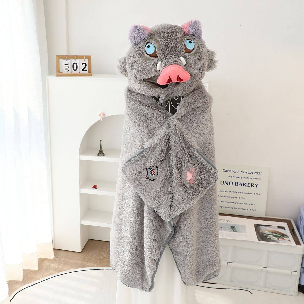 伊之助帽子鬼灭之刃嘴平伊之助睡袍披风毛绒帽子U型枕可爱保暖动,模玩/动漫/周边/娃圈三坑/桌游,动漫挂件/文具,淘宝优惠券,粉丝福利购,淘宝优惠卷