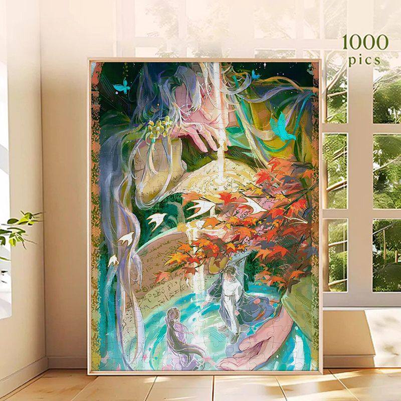 忘川风华录木质拼图1000片:忘川风华录-动漫儿童益智玩具解压diy,模玩/动漫/周边/娃圈三坑/桌游,动漫挂件/文具,淘宝优惠券,粉丝福利购,淘宝优惠卷