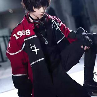 惊封周边牧四诚cos服外套惊封cosplay假发外套美式复古机车棒球服