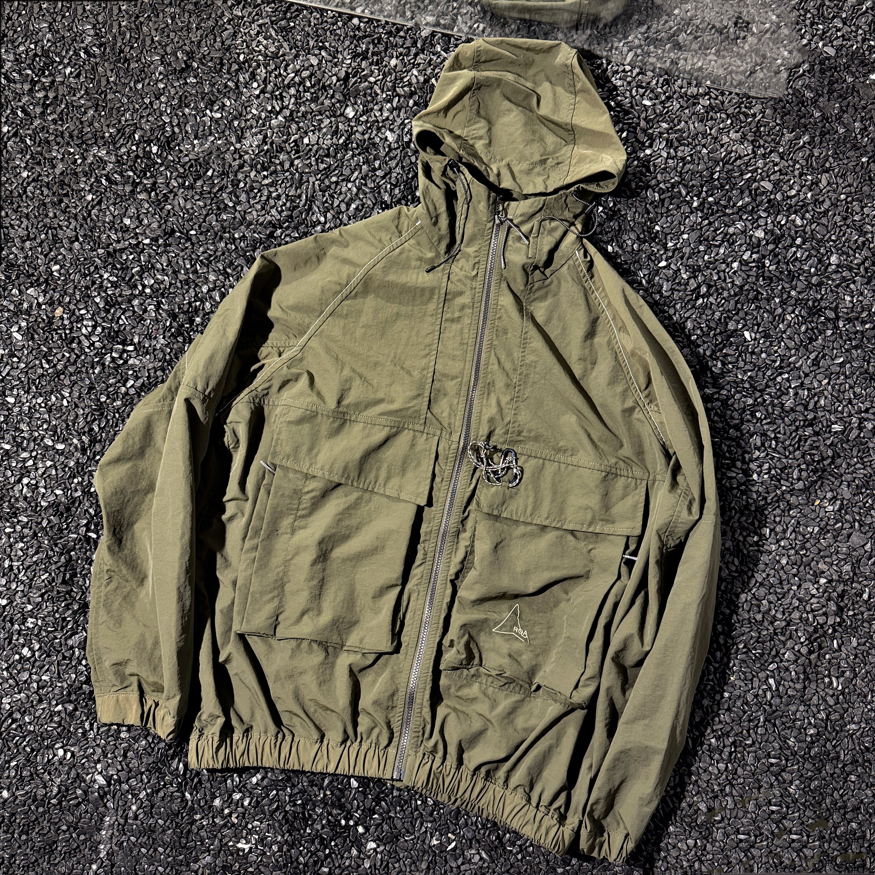 日单Fppev联名ROA AW新款garment dye nylon户外尼龙防水夹克外套