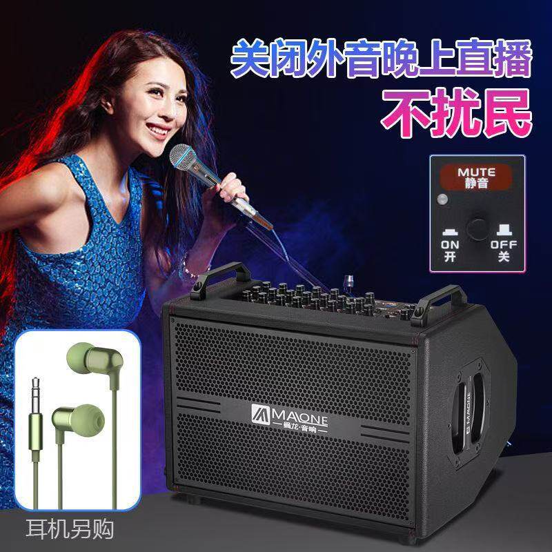 曼龙音响专业户外路演直播唱歌声卡网红吉他乐器弹唱街头便携音箱