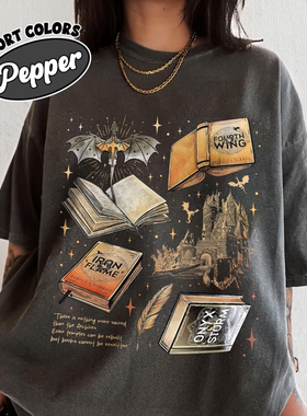 The fourth Wing第四翼龙骑士短袖战争学院纯棉t恤情侣欧美潮流