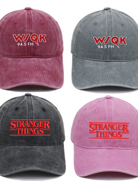美剧Stranger Things怪奇物语字母刺绣棒球帽男女日常休闲鸭舌帽