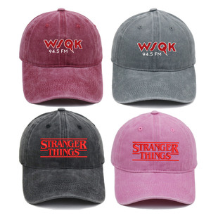 美剧Stranger Things怪奇物语字母刺绣棒球帽男女日常休闲鸭舌帽