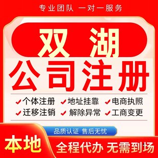 双湖公司注册办理异常个体户工商营业执照代办注销变更转让电商