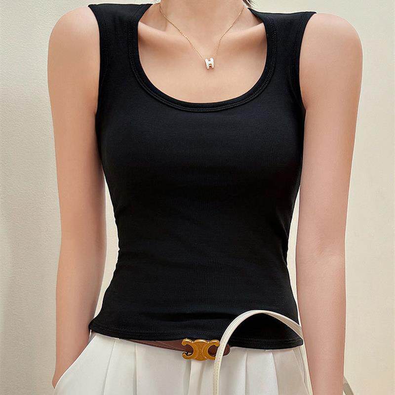 吊带背心女内搭2026新款带胸垫黑色打底内搭工字无袖上衣高级感夏