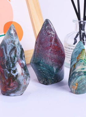 海洋碧玉火炬天然水晶家居