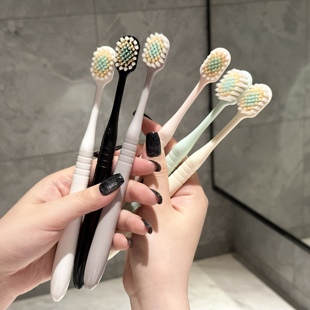 简约软毛牙刷家庭装 日式 洁齿护龈情侣成人专用男女学生 三支装