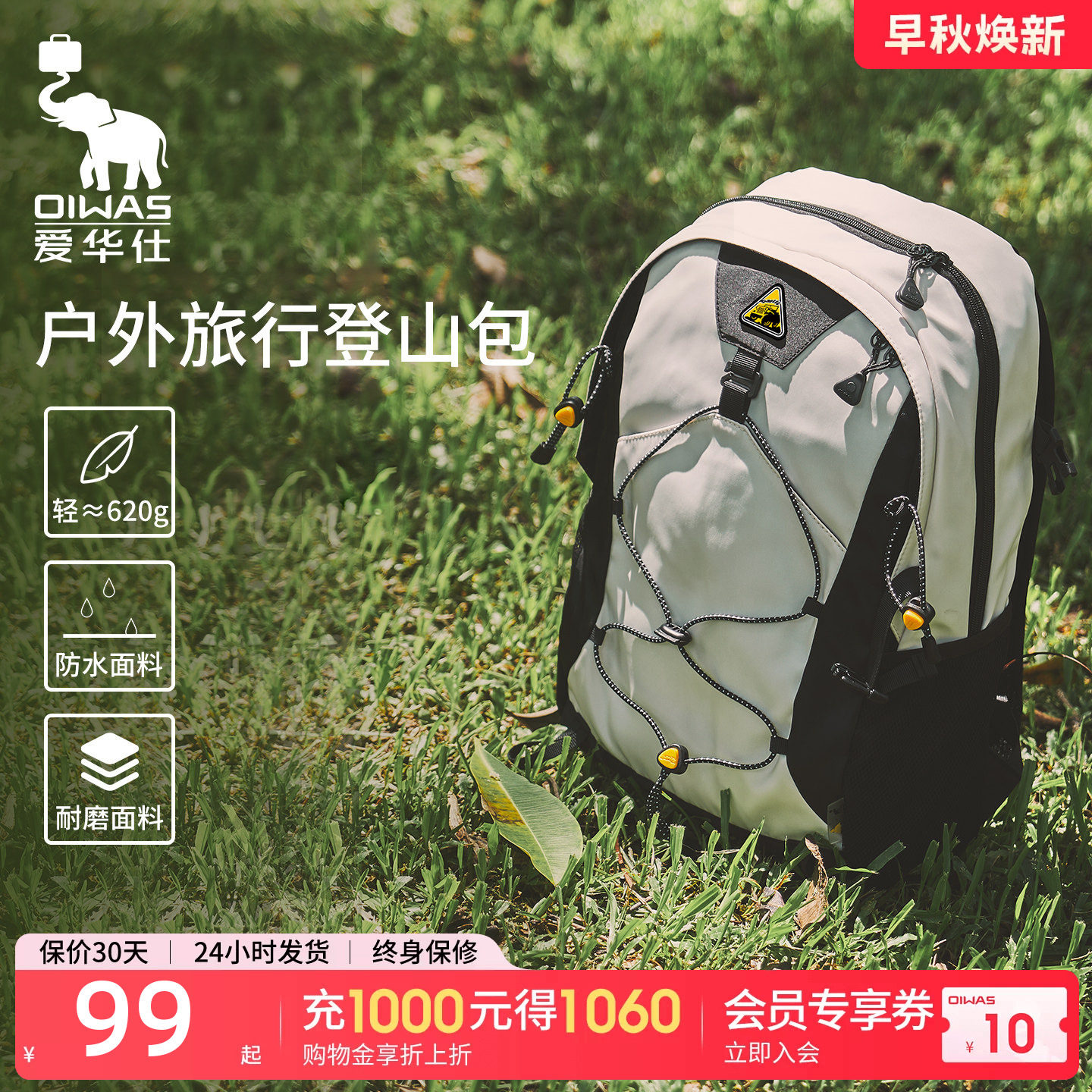 爱华仕劲美联名城市户外双肩包图片