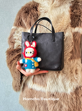 26春夏复古头层植鞣牛皮简约迷你托特包手提包腋下单肩斜挎女包包