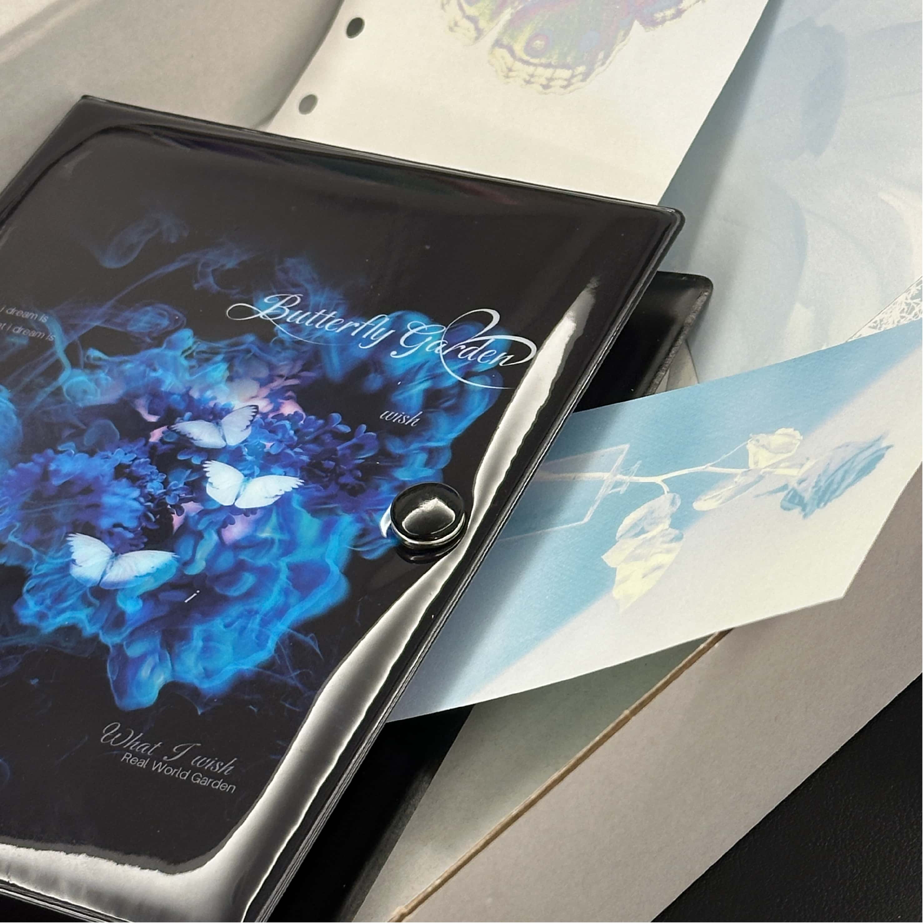 奇葩A6活页手账本|亮膜+烤漆夹|电子蝴蝶会梦到真实花园吗