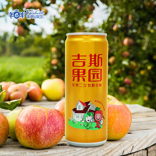 吉斯果园二次发酵苹果醋饮料310ml*10罐整箱礼盒装果醋饮品