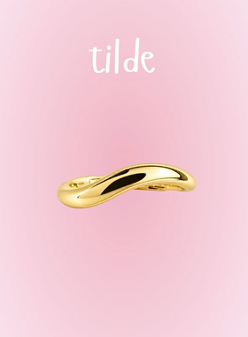 Tilde波浪线18K镀金饰品礼盒包装