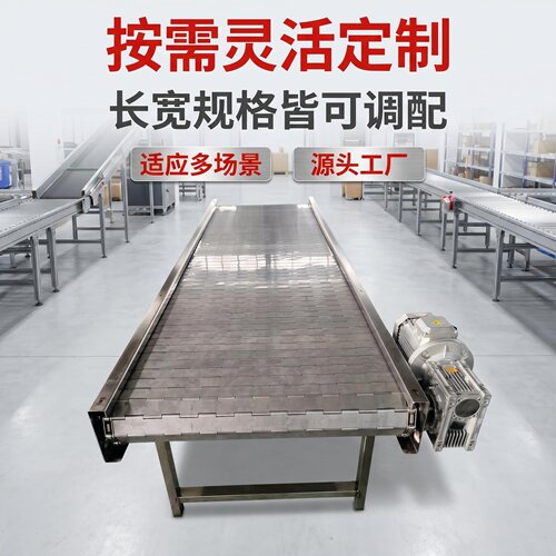 不锈钢链板耐高温果蔬输送机
