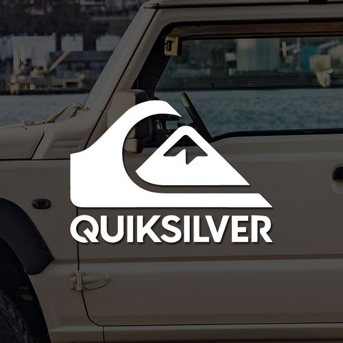Quikslver车贴，冲浪与山