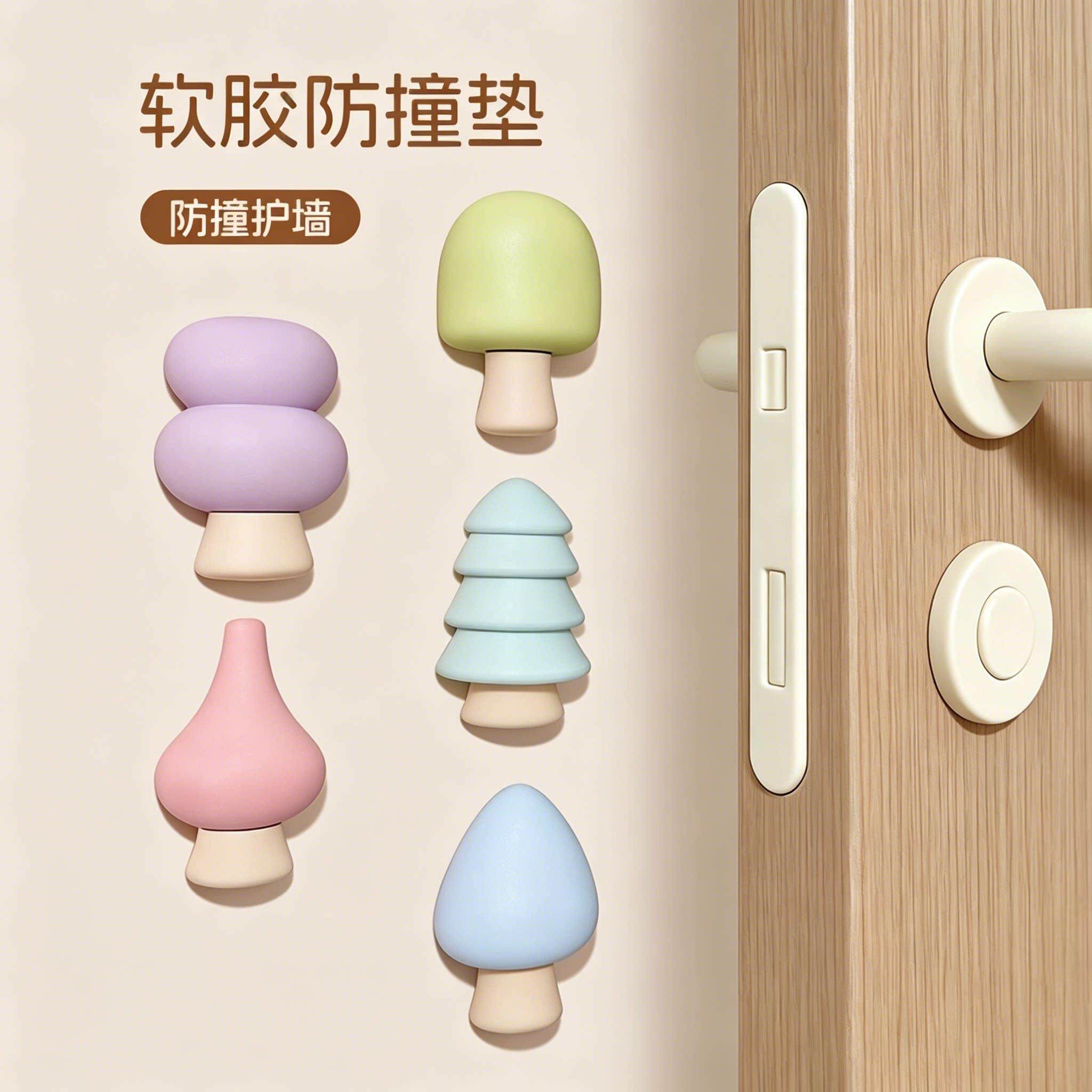 卡通小树防撞垫软胶门防撞保护套硅胶入户门家用冰箱门墙垫缓冲垫
