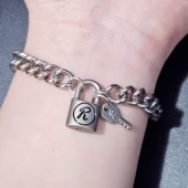 NANA南京锁手链男女潮SID原版 哑光朋克R锁情侣定情手链