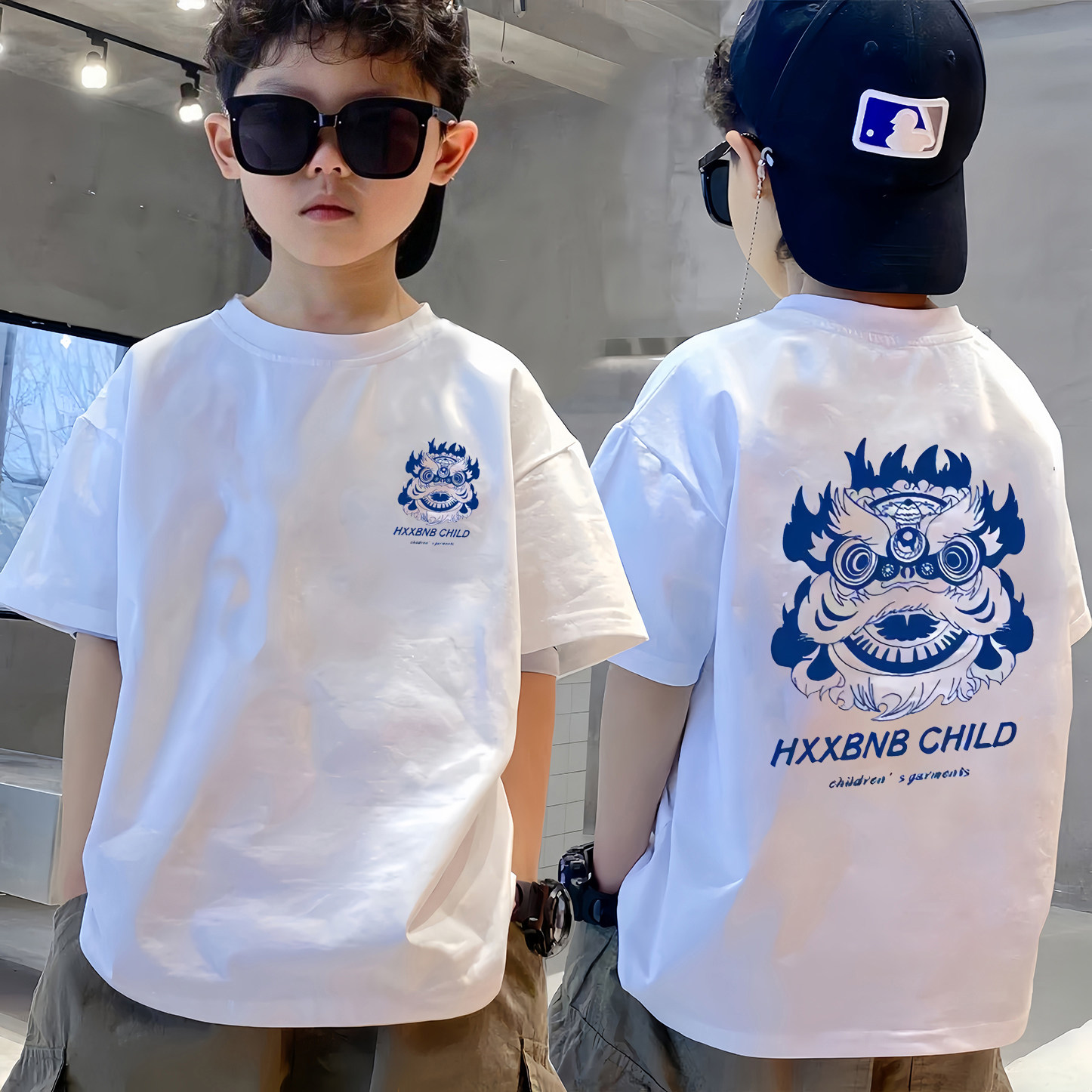 纯棉男童短袖T恤2026新款夏季中大童潮流儿童帅气上衣t恤男孩半袖,童装/婴儿装/亲子装,T恤,淘宝优惠券,粉丝福利购,淘宝优惠卷