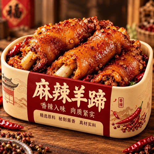正宗内蒙古麻辣羊蹄整只熟食