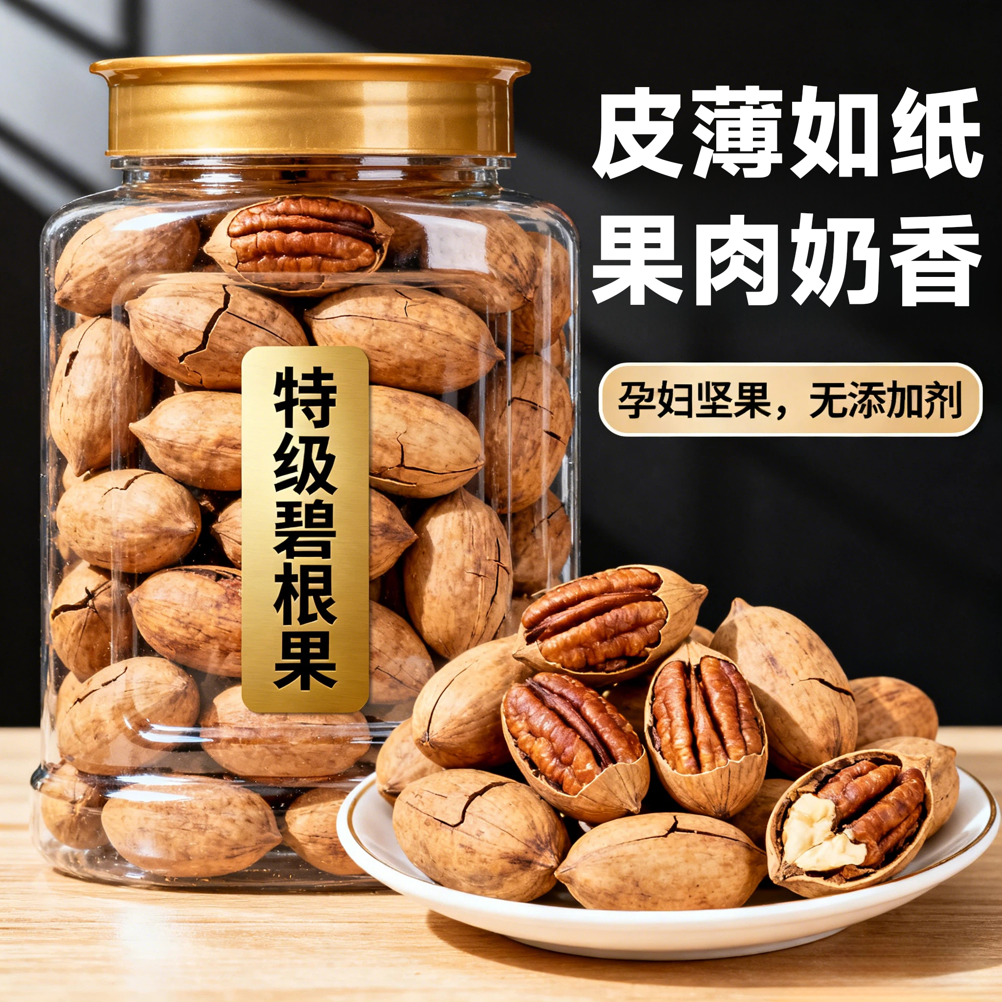 特级特大果碧根果2025新货官方旗舰店正品原味无添加奶油味长寿果