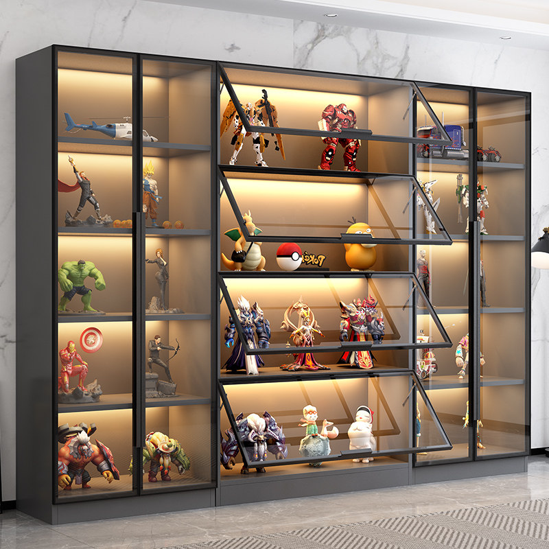 玻璃展示柜产品展示柜玩具乐高收纳家用模型figure积木摆件柜子书