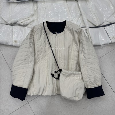 chumo6132秋冬季新款简约休闲宽松小个子拉链棉衣短外套女送包包