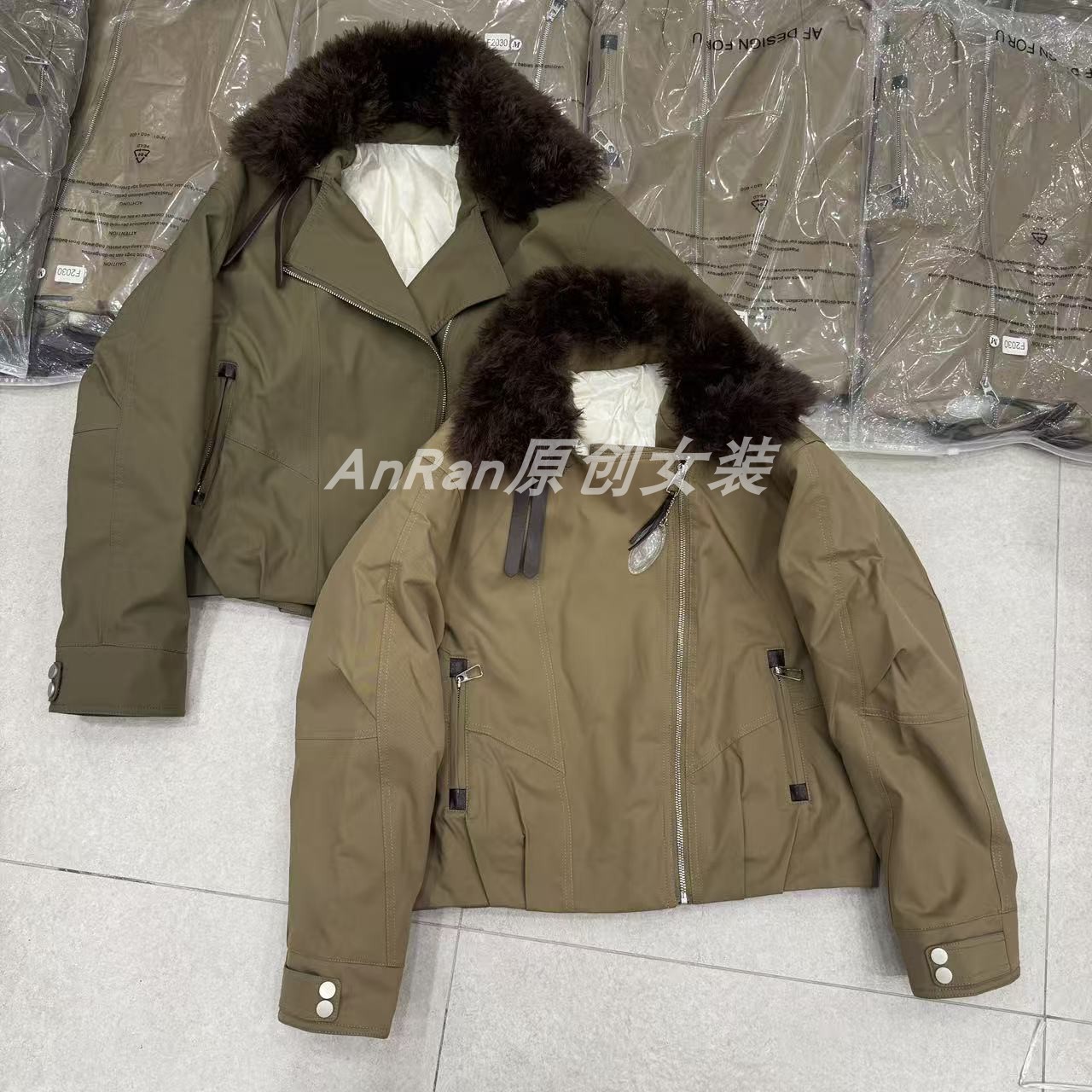 chumo2030冬季90白鹅绒高级感休闲小个子毛领保暖羽绒派克外套女