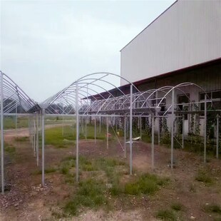 连体热浸锌蔬菜大棚配件大全 连栋连体玻璃大T棚骨架钢架配件