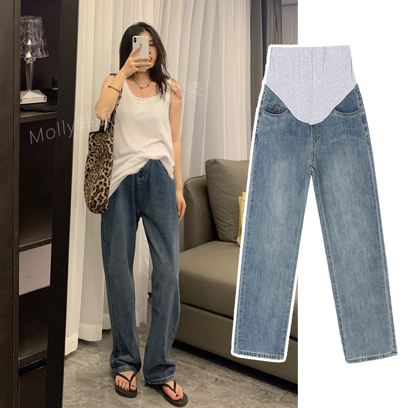 孕妇复古蓝拖e地牛仔裤春夏秋外穿薄款时尚宽松休闲直筒阔腿牛仔,孕妇装/孕产妇用品/营养,孕妇休闲裤,淘宝优惠券,粉丝福利购,淘宝优惠卷